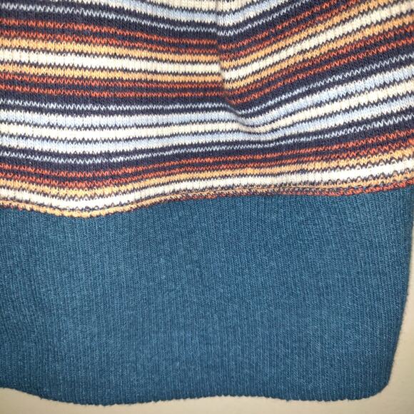 Madewell Cropped Top Striped Camisole Women's XL Teal Knit Store Tag Stretchy - Picture 2 of 13